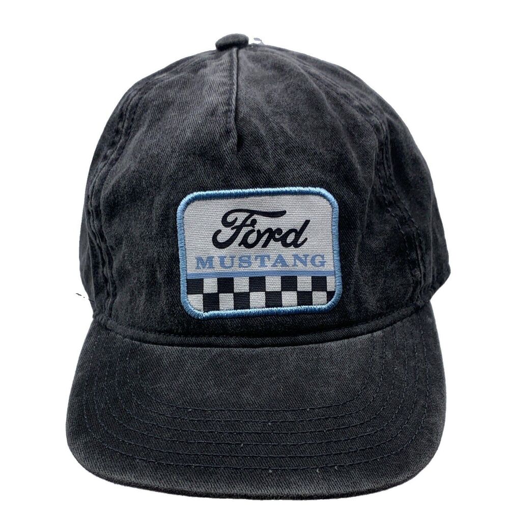 Ford Mustang Grey Racing Hat Grey NWT Adjustable Baseball Cap